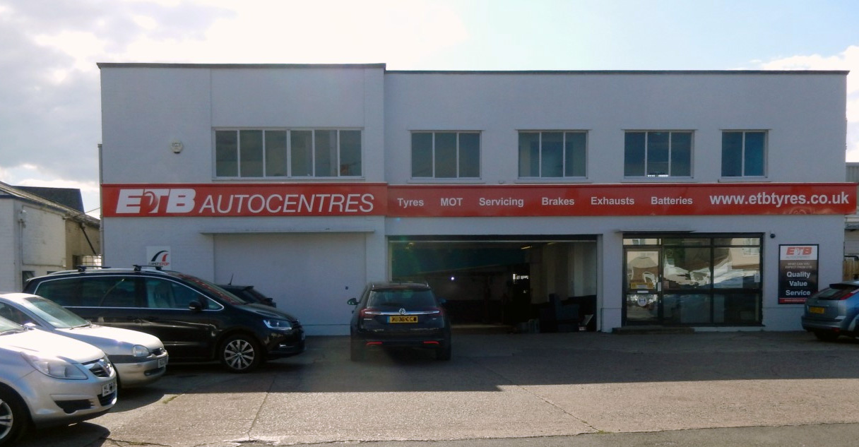 outside storefront of ETB Tyres Taunton